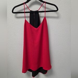 Elegant Red and‎ Black Women's Blouse